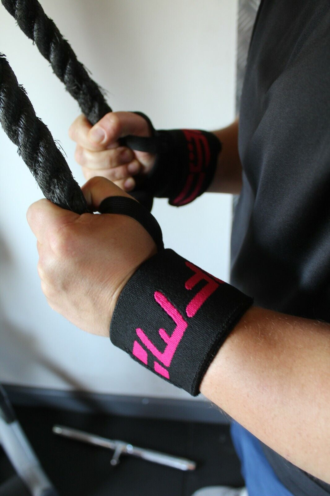 Wrist Wraps Padded Weight Lifting Training Gym Straps Support Grip Gloves GFM