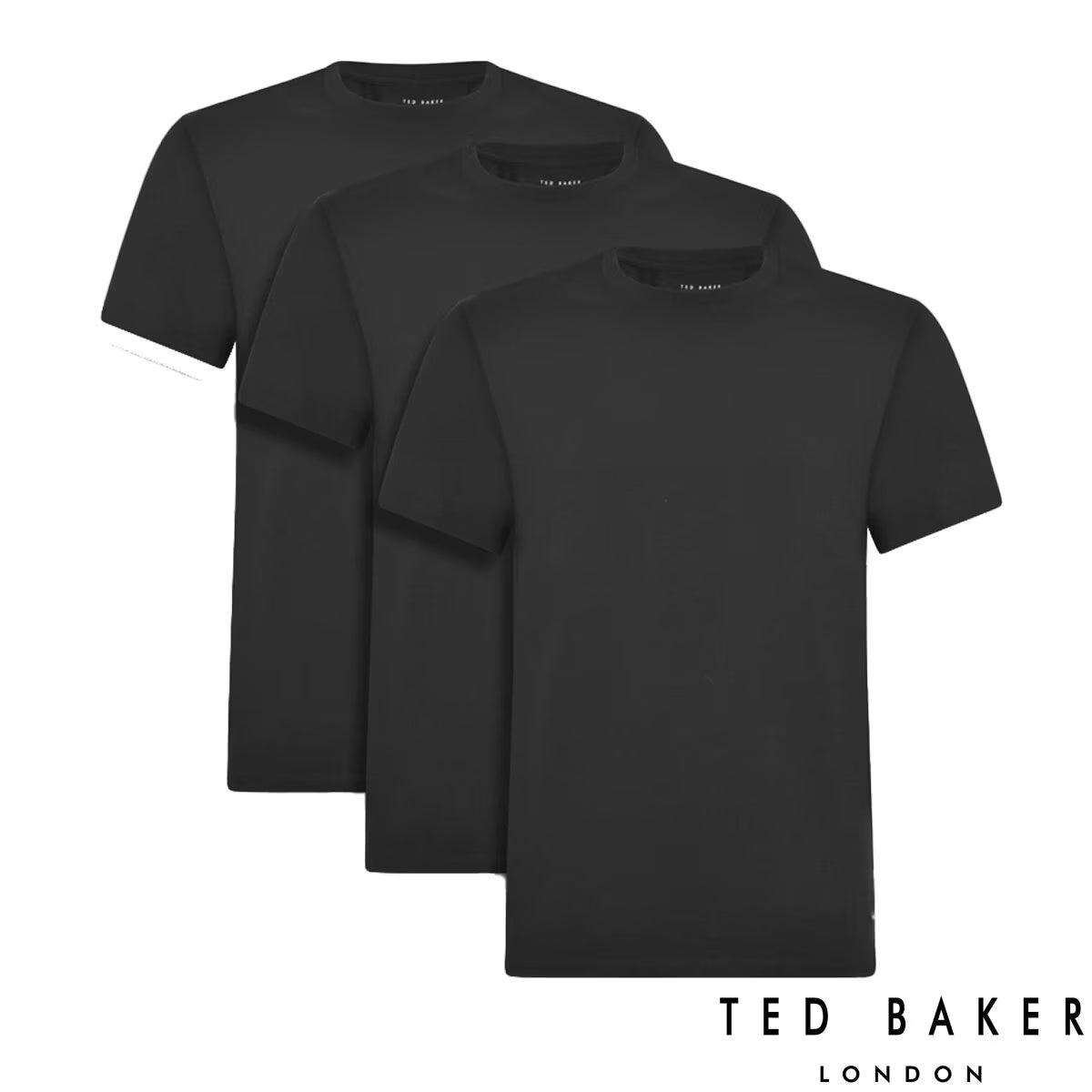 Ted Baker Men'S T-Shirt, 3 Pack in Black, Large